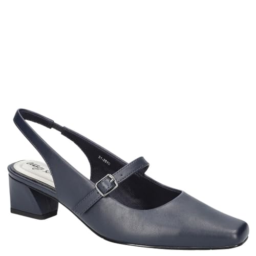 Easy Street Damen Cameo Pumps, Marineblau, 42.5 EU Weit von Easy Street