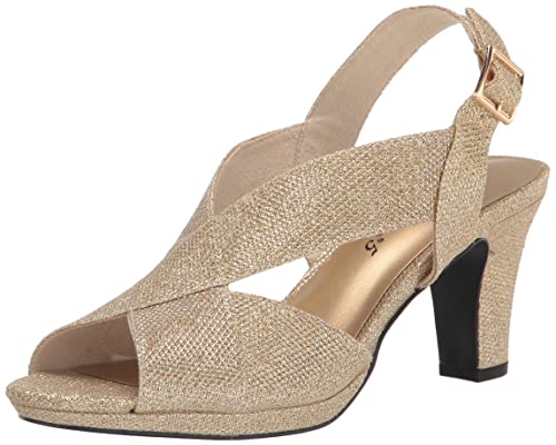 Easy Street Damen Christy Sandale mit Absatz, Gold/Glitzer, 41 EU Schmal von Easy Street