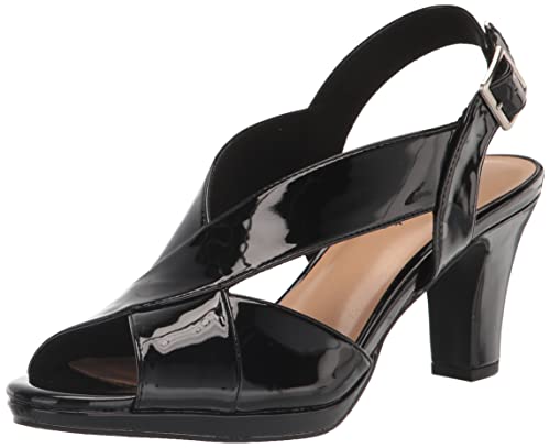 Easy Street Damen Christy Sandale mit Absatz, Schwarz Lack, 38 EU von Easy Street