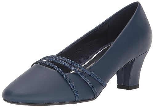 Easy Street Damen Cristiny Pumps, Marineblaues Satin, 41.5 EU von Easy Street