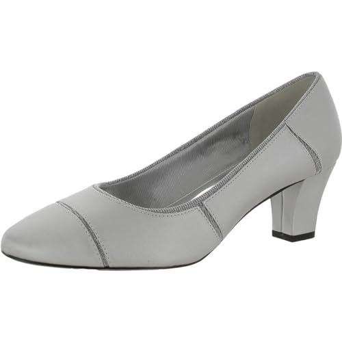 Easy Street Damen Datia Pumps, Silberfarbener Satin, 40 EU X-Weit von Easy Street