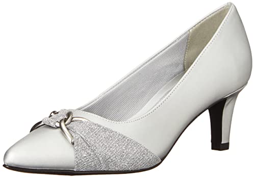 Easy Street Damen Electa Pumps, Silberfarben-Silver Satin, 39 EU von Easy Street