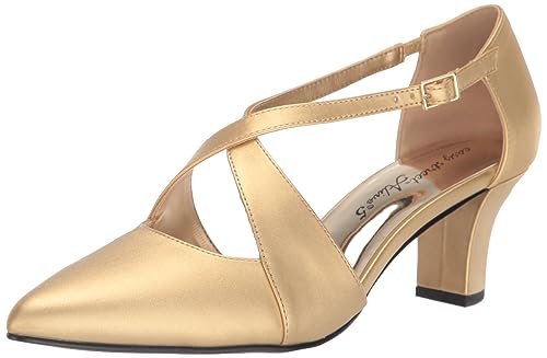 Easy Street Damen Eleganz Pumps, Gold-Satin, 38 EU X-Weit von Easy Street