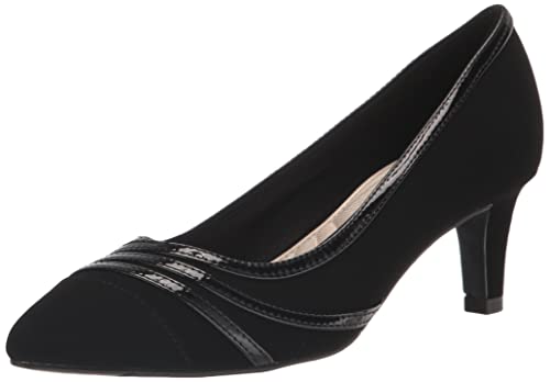 Easy Street Damen Nobel Pumps, Schwarze Velourslederoptik, 39 EU von Easy Street