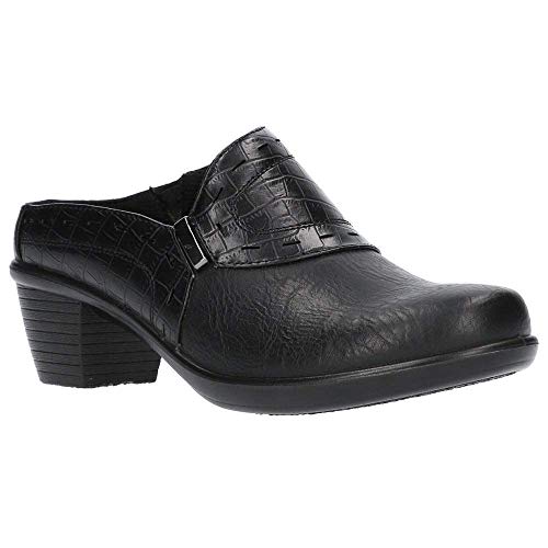Easy Street Damen Pantoletten Hausschuh, Schwarz/Croco, 38.5 EU Weit von Easy Street