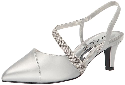 Easy Street Damen Smaragd Pumps, Silberfarbener Satin, 35.5 EU von Easy Street