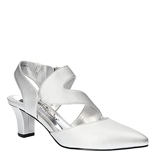 Easy Street Damen Venue Dress Shoe Pumps, Silver Satin/Gore, 41 EU von Easy Street