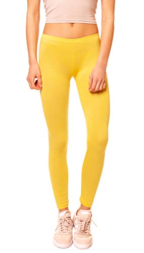 Easy Young Fashion Damen Basic Leggings Lang Viskose One Size LG08 von Easy Young Fashion