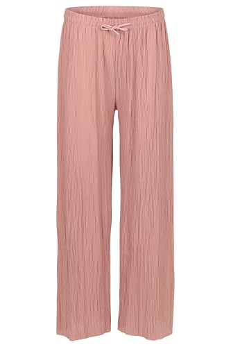 Easy Young Fashion Damen Sommerhose - lockere weich fließende Plisseehose - figurfreundliche Freizeithose - Trendige Marlenehose elegant & Casual 999 - (Altrosa) von Easy Young Fashion
