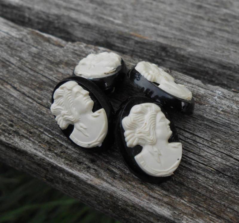 Cameo Manschettenknöpfe. Jahrgang. Schwarz & Weiß. Trauzeugen Geschenk, Geburtstag, Jahrestag, Papa von EasyBlockStudio