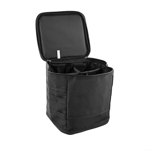 Kompakte Camping-Aufbewahrungstasche für alle Ihre Kochutensilien und Lampen beim Camping oder Wandern (schwarz) von EasyByMall