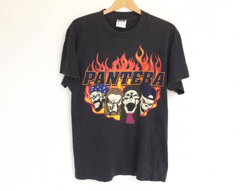 Vintage 90Er Pantera Fire Line Up Front & Back Design Megadeth Rolling Stone Blur von EasyXHardshoppe
