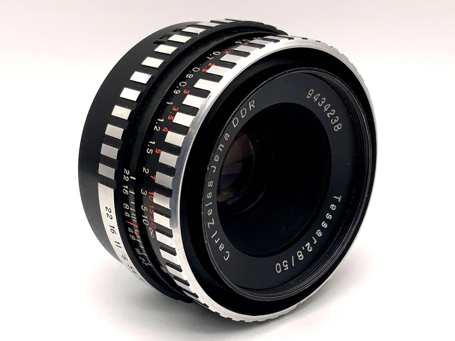 Carl Zeiss 50mm 12.8 Objektiv Tessar Zebra Festbrennweite | M42 von EasybuyshopDE