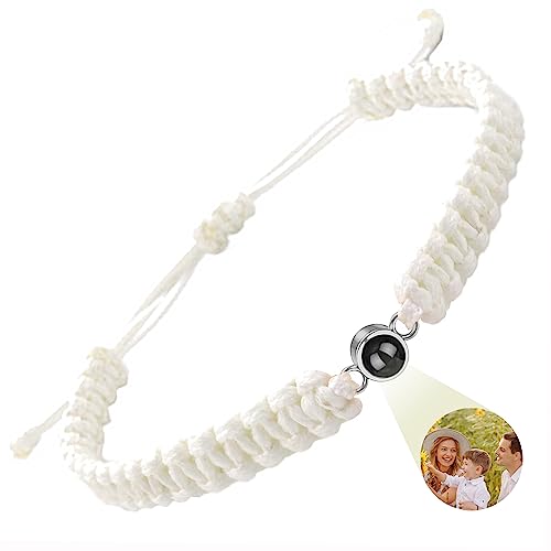 Easycosy Personalisiertes Projektions Armband mit Foto und Bild im Stein - Fotoarmband als personalisierte Geschenke für Frauen Männer Freundin Mama Papa zum Geburtstag Weihnachten von Easycosy