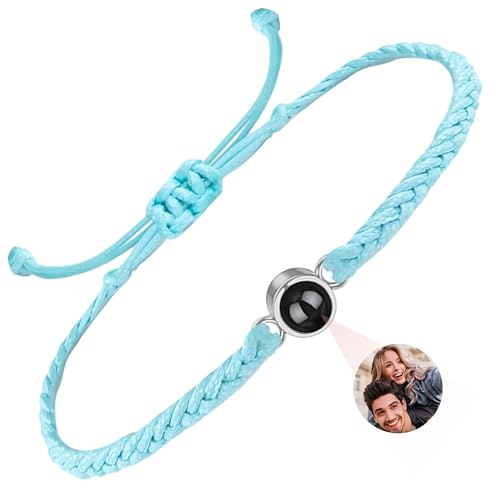 Easycosy Personalisiertes Projektions Armband mit Foto und Bild im Stein - Fotoarmband als personalisierte Geschenke für Frauen Männer Freundin Mama Papa zum Geburtstag Weihnachten von Easycosy