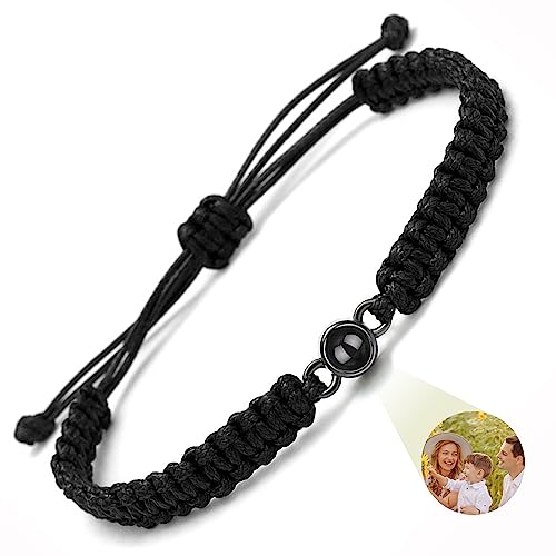 Easycosy Personalisiertes Projektions Armband mit Foto und Bild im Stein - Fotoarmband herren als personalisierte Geschenke für Männer Papa Paare Freund opa zum Geburtstag Weihnachten Jahrestag von Easycosy