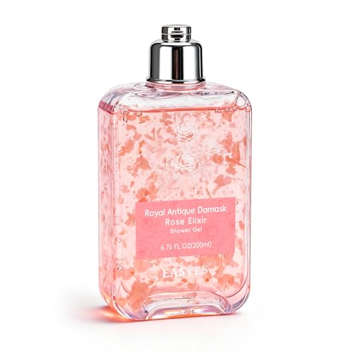 Easyes Rose Elixir Duschgel für Damen – Feuchtigkeitsspendendes Duschgel mit Dreifacher Rosen-Formel, Natürliche Reinigung & Sanfter Schaum, Reichhaltige Ölpflege, 200ml von Easyes