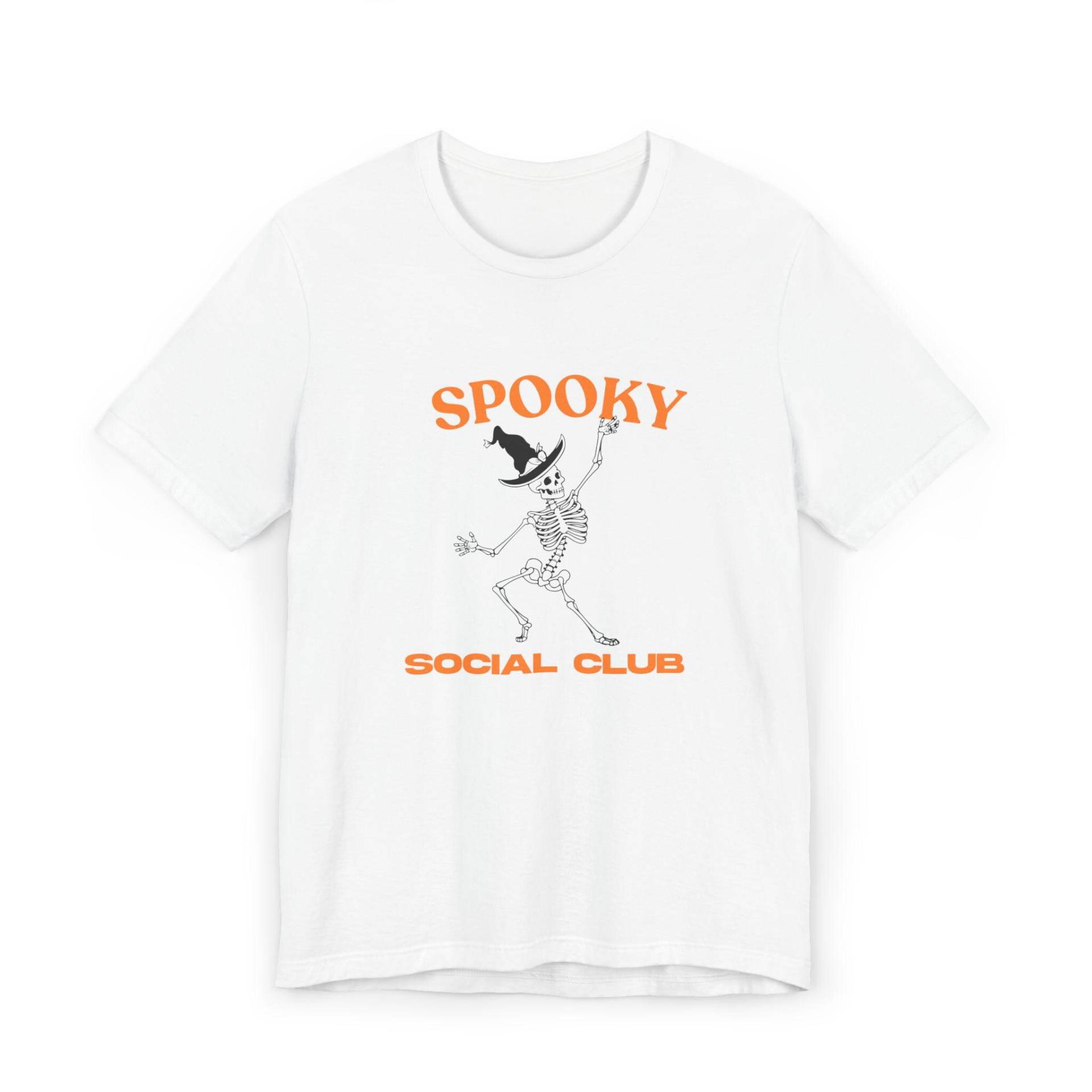 Gruseliges Social Club T-Shirt Halloween Skelett T-Shirt von Easyfan