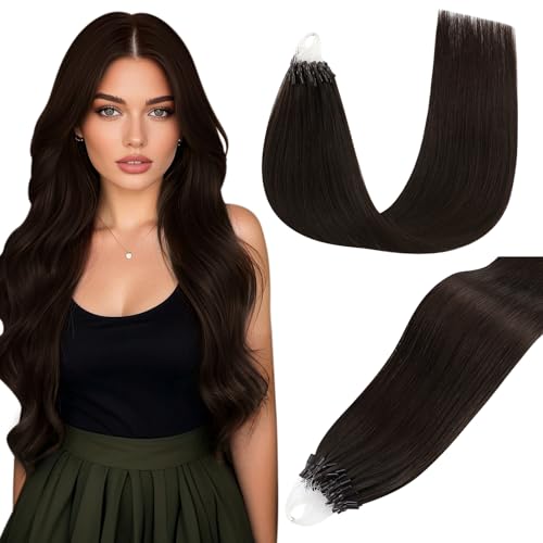 Easyouth Echthaar Microring Extensions Braun Extensions Echthaar Microring Dunkelbraun Haarverlängerung Extension Micro Für Damen #2 45cm 50g 50s 1g/s Easyouth Echthaar Microring Extensions Braun Extensions Echthaar Microring Dunkelbraun Haarverlängerung Extension Micro Für Damen #2 45cm 50g 50s 1g/s von Easyouth