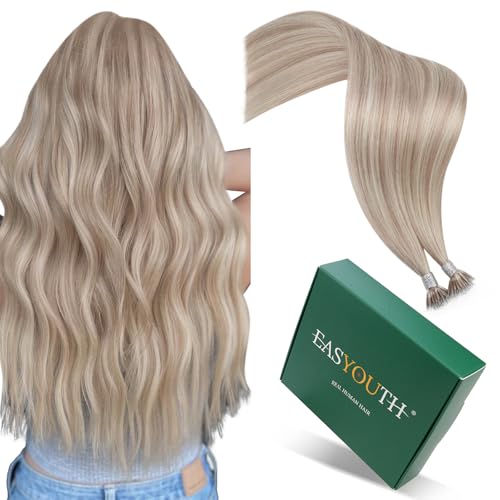 Easyouth Echthaar Nanoring Extensions Blond Nanoring Extensions Echthaar Aschblond Highlight Gebleichtes Blond Nano Ring Extensions Remy Menschenhaar Für Damen 50 cm #P18/613 50s 50 g Easyouth Echthaar Nanoring Extensions Blond Nanoring Extensions Echthaar Aschblond Highlight Gebleichtes Blond Nano Ring Extensions Remy Menschenhaar Für Damen 50 cm #P18/613 50s 50 g von Easyouth