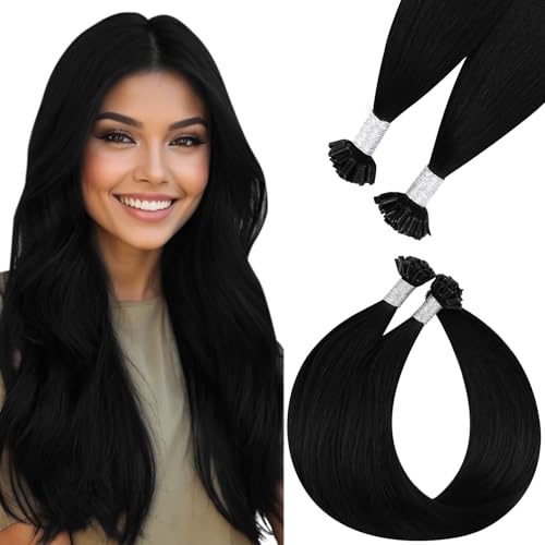 Easyouth Extension Echthaar Bonding Schwarz Bonding Extensions Echthaar 55cm Jet Schwarz Bondings Extensions Menschenhaar Für Damen #1 50g 50s 1g/s Easyouth Extension Echthaar Bonding Schwarz Bonding Extensions Echthaar 55cm Jet Schwarz Bondings Extensions Menschenhaar Für Damen #1 50g 50s 1g/s von Easyouth