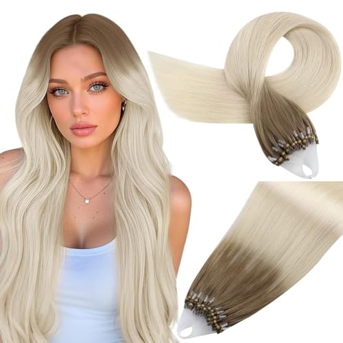 Easyouth Micro Loop Extensions Echthaar Ombre Braun Microring Extensions Echthaar Aschbraun Balayage Platinblond Extension Microring Echthaar Für Damen #Ba8/60 35cm 50g 50s 1g/s Easyouth Micro Loop Extensions Echthaar Ombre Braun Microring Extensions Echthaar Aschbraun Balayage Platinblond Extension Microring Echthaar Für Damen #Ba8/60 35cm 50g 50s 1g/s von Easyouth