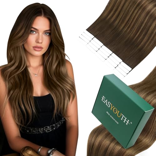 Easyouth Tape in Echthaar Extensions Braun 60 cm Ombre Echthaar Tape in Extensions Balayage Dunkelbraune Hellbraun Tape Extensions Echthaar Remy Menschenhaar für Frauen #2/8/2 50g 20pcs Easyouth Tape in Echthaar Extensions Braun 60 cm Ombre Echthaar Tape in Extensions Balayage Dunkelbraune Hellbraun Tape Extensions Echthaar Remy Menschenhaar für Frauen #2/8/2 50g 20pcs von Easyouth