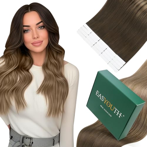 Easyouth Tapes Extension Echthaa Braun Ombre Tape Extensions Echthaar Balayage Darkestbraun Mittelbraun Aschblond Tapes Extension Menschenhaar für Frauen #2/6/18 40 cm 40g 20pcs Easyouth Tapes Extension Echthaa Braun Ombre Tape Extensions Echthaar Balayage Darkestbraun Mittelbraun Aschblond Tapes Extension Menschenhaar für Frauen #2/6/18 40 cm 40g 20pcs von Easyouth