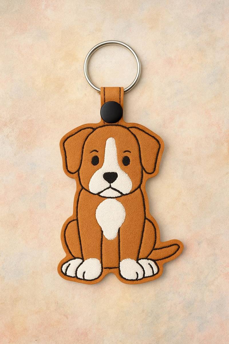 Gestickter Schlüsselanhänger Boxer von EasystitchShop