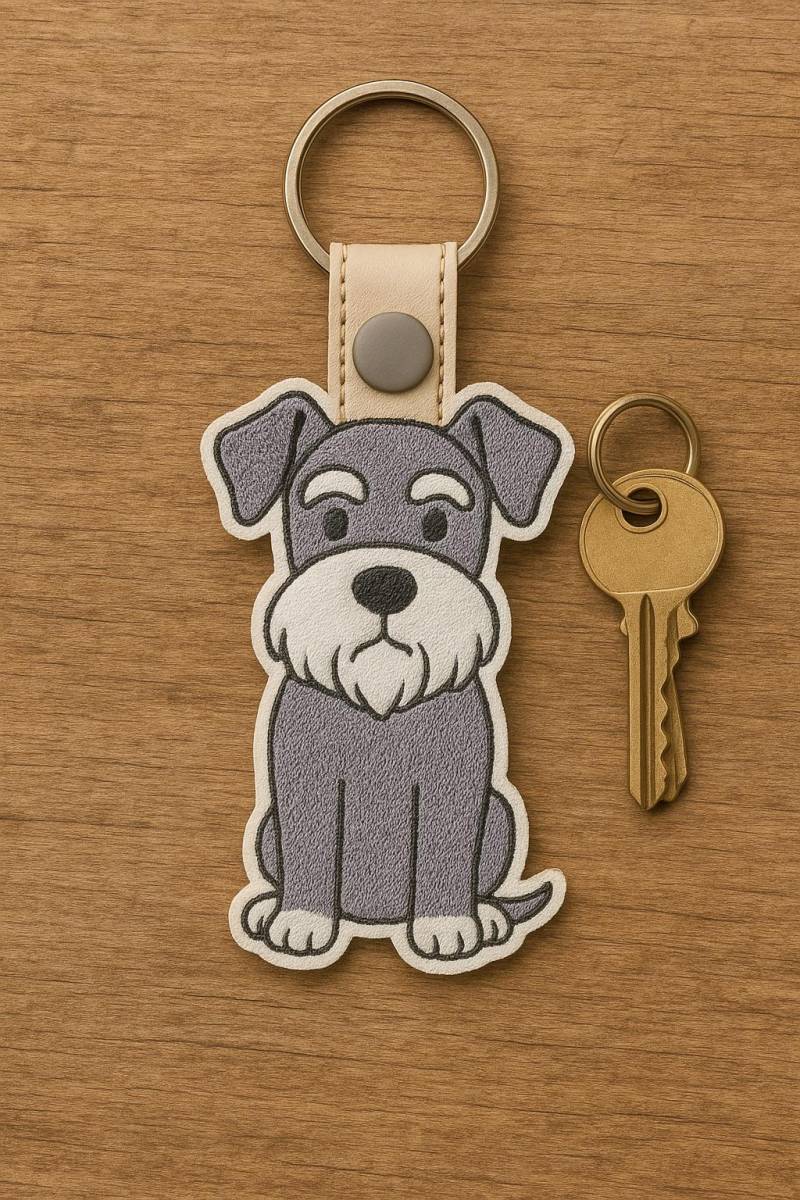 Gestickter Schlüsselanhänger Schnauzer von EasystitchShop