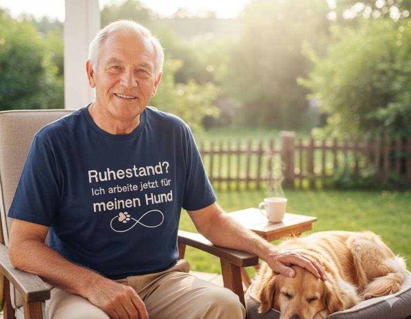 T-Shirt Ruhestand - „Ich Arbeite Jetzt Für Meinen Hund" Gesticktes Statement, Verschiedene Größen S-8xl T-Shirt Ruhestand - „Ich Arbeite Jetzt Für Meinen Hund" Gesticktes Statement, Verschiedene Größen S-8xl von EasystitchShop