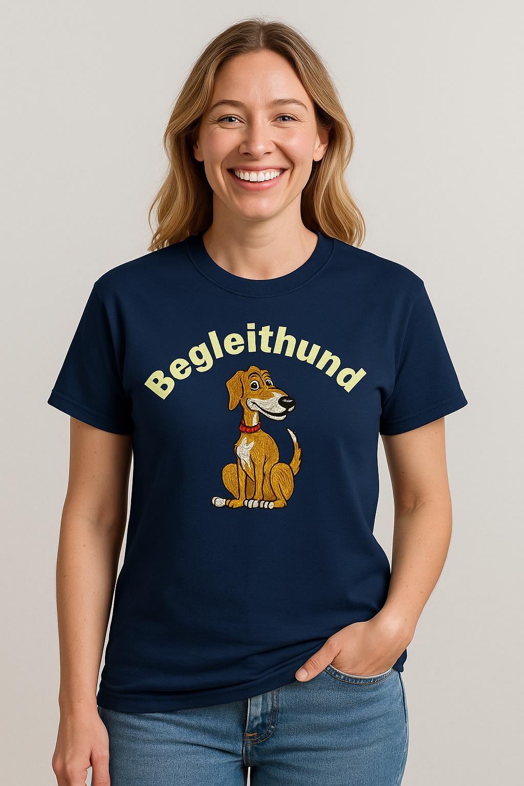 T-Shirt Bestickt Mit Hundemotiv - Begleithund Shirt Für Hundefreunde T-Shirt Bestickt Mit Hundemotiv - Begleithund Shirt Für Hundefreunde von EasystitchShop