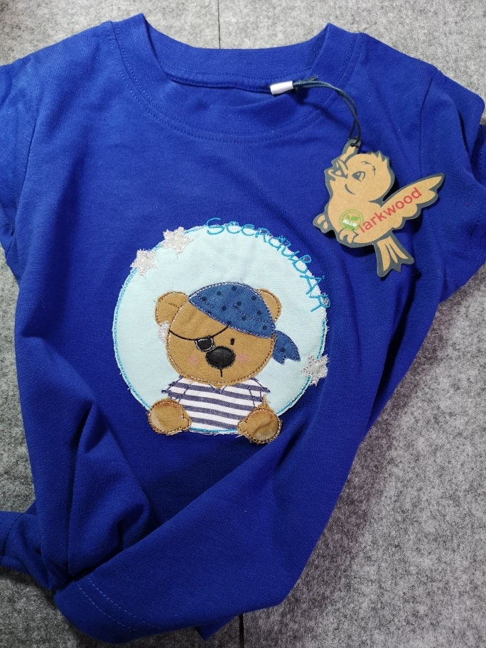 T-Shirt Mit Applikation "Seeräubär" von EasystitchShop