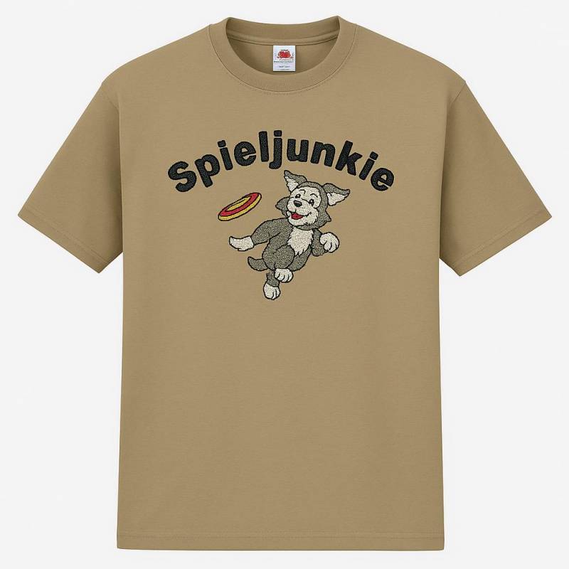 T-Shirt Bestickt - Spieljunkie Hundemotiv Geschenk Für Hundeliebhaber Sportliches Teamshirt T-Shirt Bestickt - Spieljunkie Hundemotiv Geschenk Für Hundeliebhaber Sportliches Teamshirt von EasystitchShop