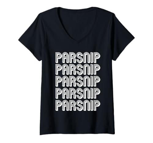 Damen Pastinake essen T-Shirt mit V-Ausschnitt Damen Pastinake essen T-Shirt mit V-Ausschnitt von Eat Parsnip Apparel