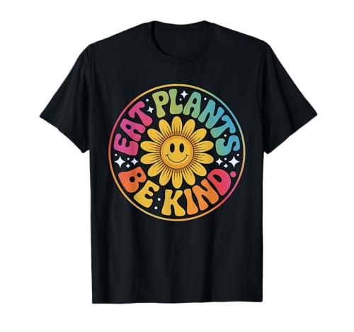 Eat Plants Be Kind Retro Vegane Sonnenblume T-Shirt Eat Plants Be Kind Retro Vegane Sonnenblume T-Shirt von Eat Plants Be Kind Retro Vegan Sunflower By NKR