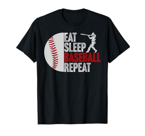 Eat Sleep Baseball Repeat für Baseballspieler Kinder Jungen T-Shirt Eat Sleep Baseball Repeat für Baseballspieler Kinder Jungen T-Shirt von Eat Sleep Baseball Repeat Kids Boy Design