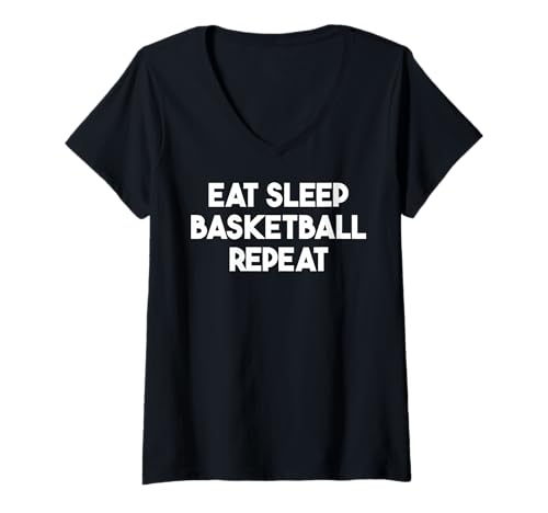 Damen Eat Sleep Basketball Repeat - Lustiger Basketball T-Shirt mit V-Ausschnitt Damen Eat Sleep Basketball Repeat - Lustiger Basketball T-Shirt mit V-Ausschnitt von Eat Sleep Basketball Repeat