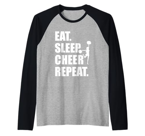 Cheerleading Essen Schlafen Jubel Repeat Cheer Leader Raglan von Eat Sleep Cheer Repeat Geschenk für Cheerleader