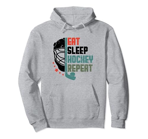 Eat Sleep Hockey Repeat Hockey Lovers Sport Herren Damen Jungen Pullover Hoodie von Eat Sleep Hockey Repeat