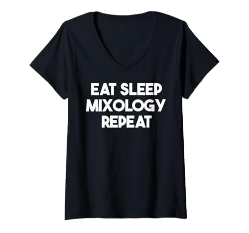 Damen Eat Sleep Mixology Repeat - Lustiger Barkeeper T-Shirt mit V-Ausschnitt Damen Eat Sleep Mixology Repeat - Lustiger Barkeeper T-Shirt mit V-Ausschnitt von Eat Sleep Mixology Repeat