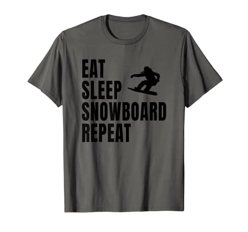 Eat Sleep Snowboard Repeat Snowboarder Herren Jungen T-Shirt von Eat Sleep Snowboard Repeat Funny Lifestyle Tees