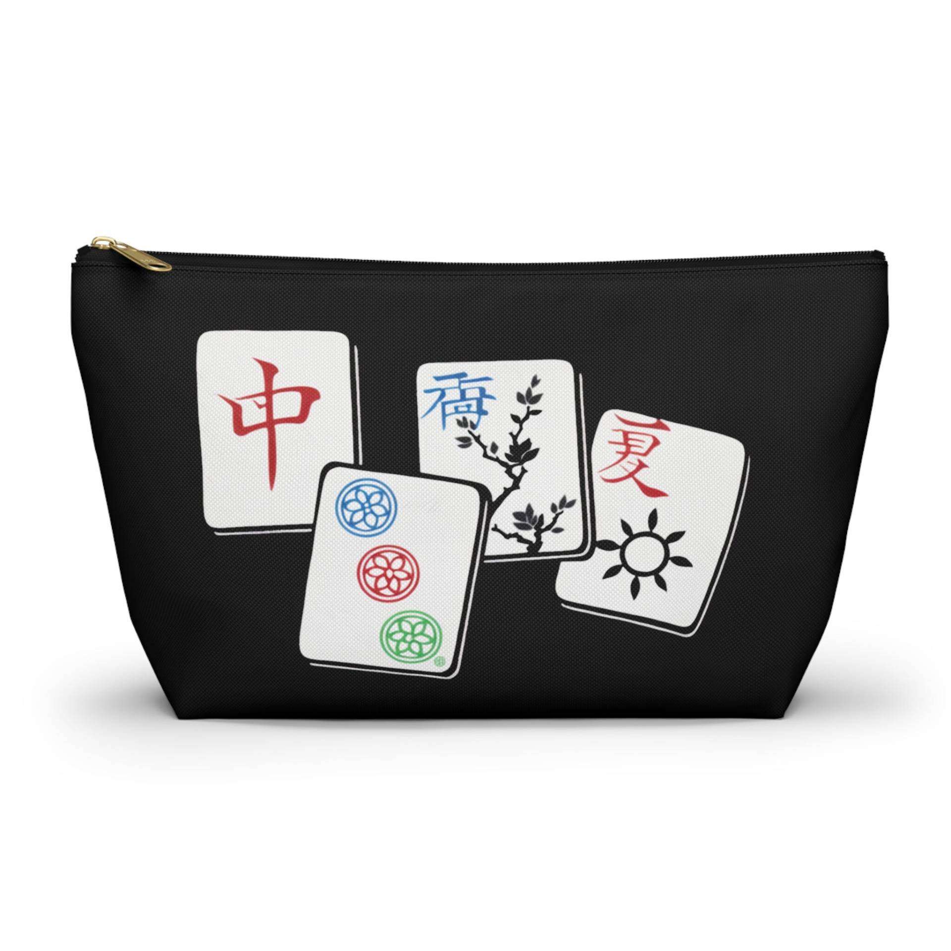 Mahjong Tiles | Schwarz Tile Bag Tasche | Taschen Für Fliesen Mah Jongg Steine von Eatmyshirtzshop