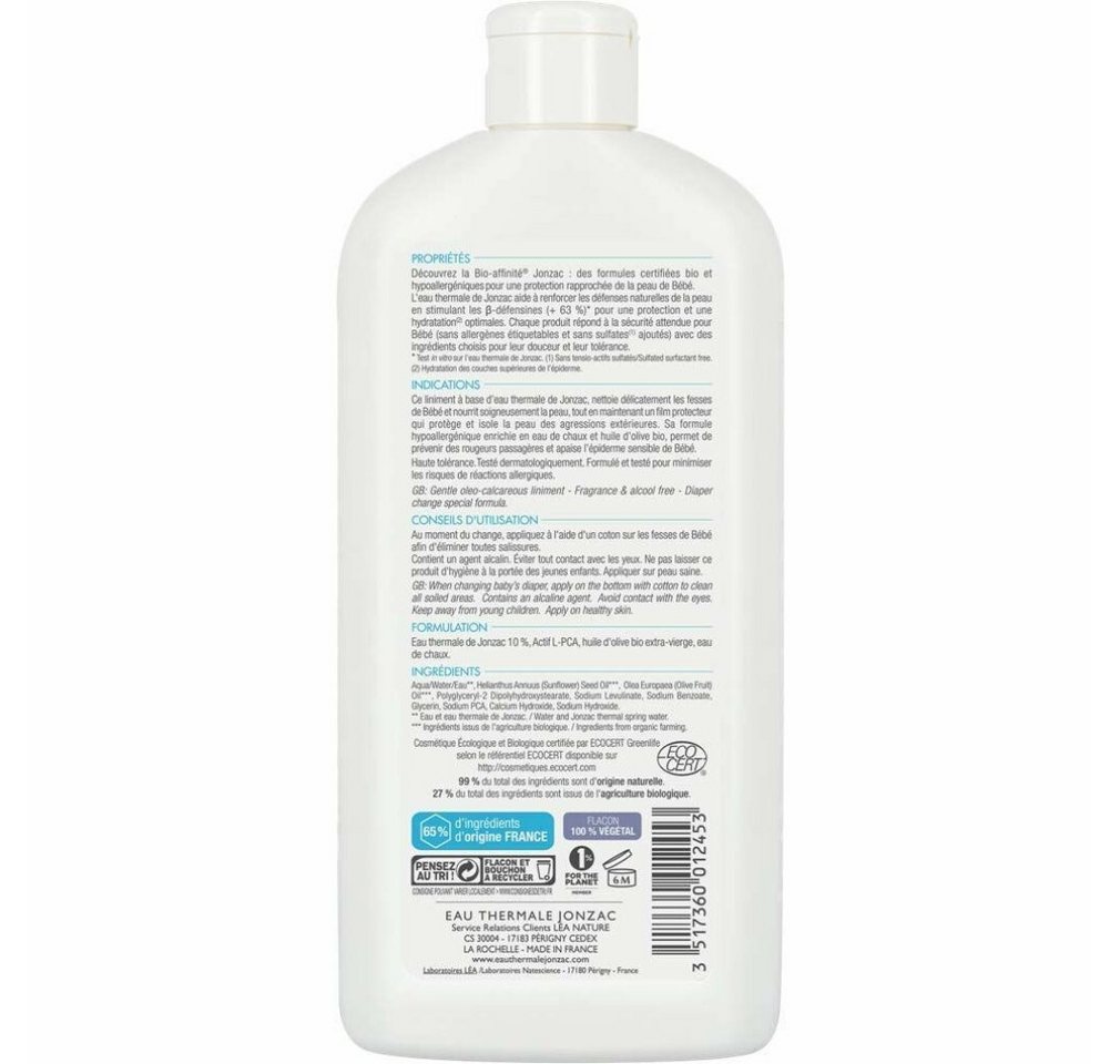 Eau Thermale Jonzac Körperpflegemittel Jonzac Thermal Water Liniment Baby Oleo-limestone Special Seat - 500ml von Eau Thermale Jonzac