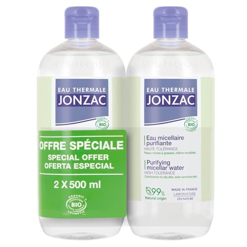 Eau de Jonzac - pures Mizellarwasser zur Reinigung der Haut, 2er Pack (2 x 500 ml) von Eau de Jonzac