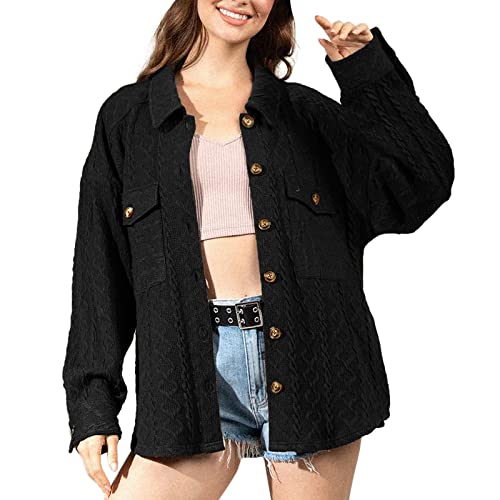 Bomberjacke Damen Jeansjacke Trendige Zerrissene Übergroße Lässige Lange Kaputzensweatjacke Männer Lässige Pullover Mantel Jacken Button Down Langarm Hemden Jacke Mit Taschen Mantel Zweireiher Damen von Eauptffy