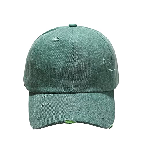 Eauptffy Baseball Cap Unisex Classic Stickerei Sonnenschutz Kappe Lässige Altmodische Waschwasserloch Schleifkante Baseballmütze Schirmmütze Für Cap Hinten Geschlossen Herren von Eauptffy