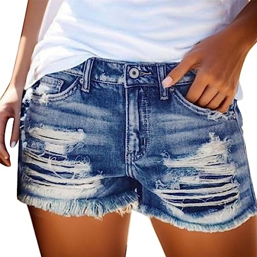 Eauptffy Jeansshorts Damen Basic Jeans Sommer Bermuda-Shorts aus Denim für den Damen High Waist Lochjeans Beiläufige Kurze Hosen mit Ripped Loch Hosen Shorts Jeans Shorts Sexy Eauptffy Jeansshorts Damen Basic Jeans Sommer Bermuda-Shorts aus Denim für den Damen High Waist Lochjeans Beiläufige Kurze Hosen mit Ripped Loch Hosen Shorts Jeans Shorts Sexy von Eauptffy
