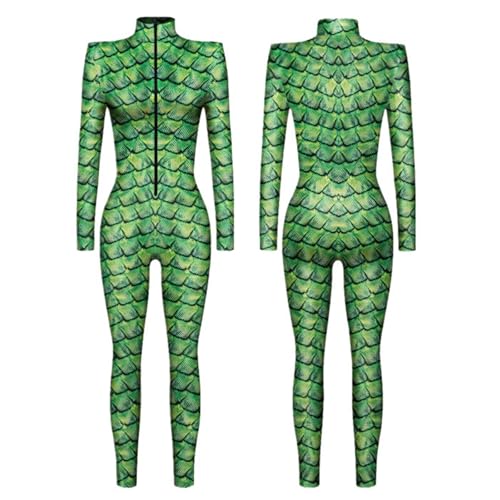 Eauptffy Jumpsuit Damen Rollkragen Simulation 3D-Druck - Fasching Karneval Cosplay Kostüm Bodysuit mit Reißverschluss Halloween Kostüm Ganzkörper Catsuit Glitzer Catsuit Stretch Overall Eauptffy Jumpsuit Damen Rollkragen Simulation 3D-Druck - Fasching Karneval Cosplay Kostüm Bodysuit mit Reißverschluss Halloween Kostüm Ganzkörper Catsuit Glitzer Catsuit Stretch Overall von Eauptffy