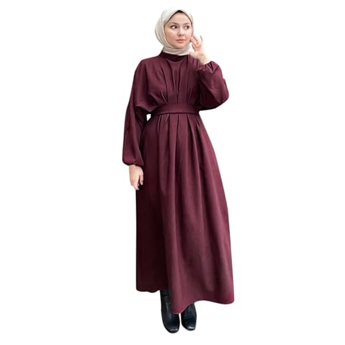 Eauptffy Kleidung für Muslimische Frauen, Abaya Damen Elegant Blau, Lang Muslim Kleidung Volle Abdeckung Gebetskleid Langärmelig Islamic Roben Jilbab Naher Osten Arabisch Kaftan Ramadan Djellaba von Eauptffy